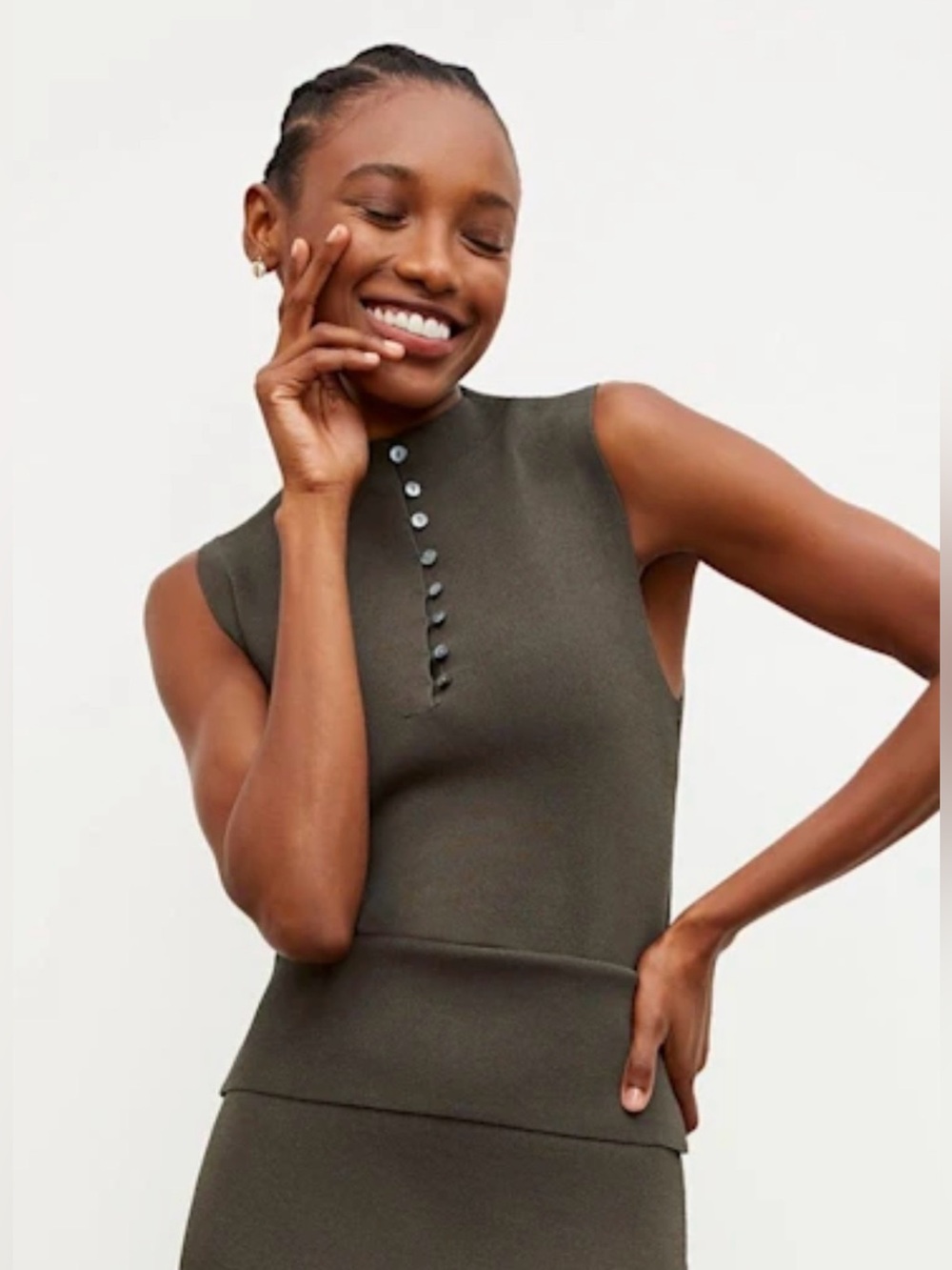 MM Lafleur Malki button top Jardigan Ash Small - Picture 2 of 10